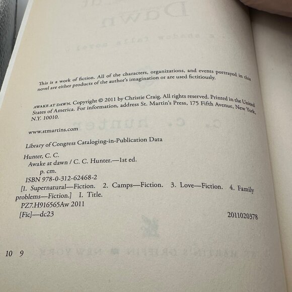 Awake at Dawn by C.C. Hunter a Shadow Falls novel 2011 softcover supernatural - Picture 6 of 6